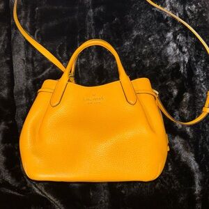 Kate Spade small dumpling Yellow Leather Handbag